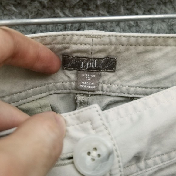 J JIll Women's 12 Stretch Khaki Beige Bootcut Pants 34.5" 30" 9.75" - Picture 6 of 11